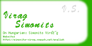 virag simonits business card